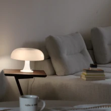 USB Powered Acrylic Mushroom Night Light Changing LED Ambient Lamp In Beige/White For Bedroom/Office/Study, Multi-Scenario Mood Lighting & Decorative Reading Lamp"