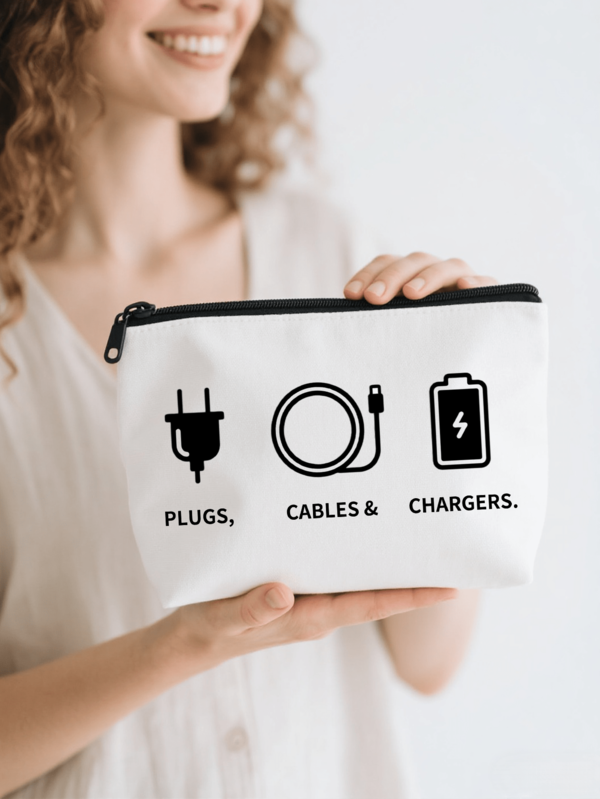 1/3/5pcs Digital Cable Storage Bag, Charger Organizer, Accessories Organizer, Plugs Storage Bag, Unisex Travel Organizer, Travel Essential Items Organizer, Coin Purse, Toiletry Bag, Pencil Pouch, Makeup Bag, Cosmetic Bag, Gifts For Family Friends, Back To School Gifts For Classmates And Teachers