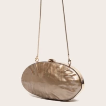 Milky Way Pearl Shell Evening Clutch , Gold Framed Purse , Acrylic Wedding Party Tote , Glitter Evening Shoulder Bag , High Feeling Clutch , Bridal Bridesmaid Accessories , Luxury Evening Bags - 銅色 - 查看 7