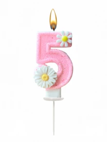 New Flower Decor 0-9 Number Candles, Birthday Cake Decorations, Party Candles, Atmosphere Party Supplies, Romantic Party Supplies, Birthday Candles, Personal Party, Graduation Party, Halloween, Christmas, Birthday Party, Etc. Cake Decorations, Baking Decorations, Creative Number Birthday Candles, Birthday Cake Decorative Candles, Valentine's Day Decorations, Suitable For 1-100 Years Old Birthday Party Cake Decorations