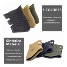 3 paquete grip funda pistola antideslizante empuñadura, juego de 3 fundas grip para pistola, antideslizantes, mejora el agarre - Negro+Arena+Verde - Ver 4