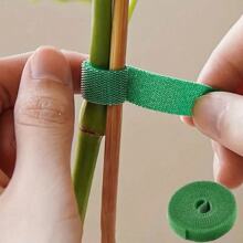 1 件 5 米/196 英寸绿色花园麻绳带，可重复使用植物扎带，适用于攀爬植物、棚架、番茄植物支撑、花园扎带、家庭、办公室、温和植物护理