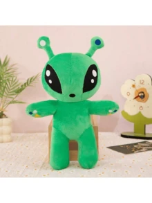 1pc - 2025 New Arrival - Green Big Eye Alien Plush Doll - Funny Sleeping Pillow For Boys & Girls - Stuffed Doll - - Handmade - Birthday Gift, Christmas Gift, Halloween Gift, Perfect Gift - Multicolor - View 2