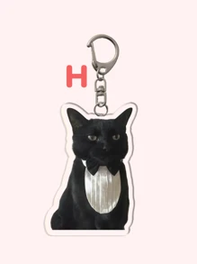 1 件可爱亚克力黑猫钥匙扣、指甲猫钥匙扣/美女猫钥匙扣/蝴蝶结猫钥匙扣/战士猫钥匙扣/淘气猫钥匙扣。非常适合男朋友、女朋友、家庭成员、友谊钥匙扣/女士钥匙扣/包包挂饰/钥匙扣汽车配件学校哥特 Y2k 万圣节配饰教师节圣诞节礼物创意