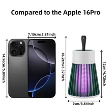 360° Protection Electric Mosquito Killer Lamp - Rechargeable/Plug-In Hanging Mosquito Repellent With UV Light, Quiet Mosquito Trap, Portable For Outdoor Use, Suitable For Home, Bedroom, Patio, Camping