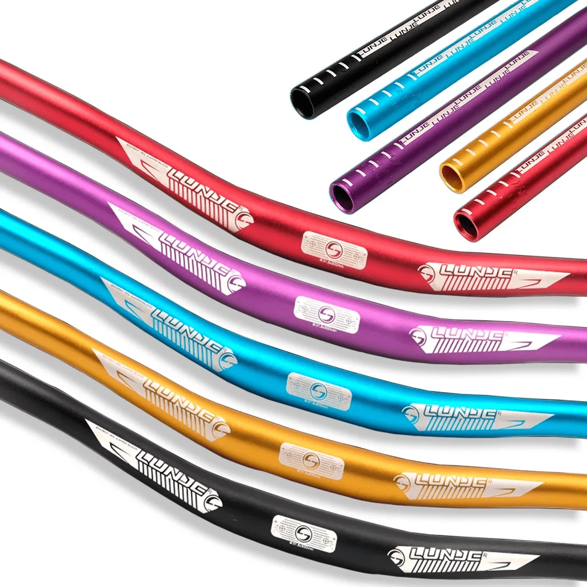 Manubrio Bicicleta Montaña Manillar Riser Aluminio Para Mtb - Rojo - Ver 1