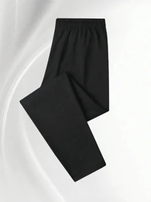 1PC Men Drawstring Waist Solid Sweatpants Long Sweat Pants Plain Gym Basic , Fall