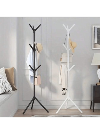 2025 6-Hook Minimalist Garment Rack - Plastic Material, Suitable For Indoor Decor To Hang Light Small Items, Lightweight Coat Rack, Suitable For Hanging Light Clothes, Hats, Bags, Coat Rack, Garment Rack, Quick Installation