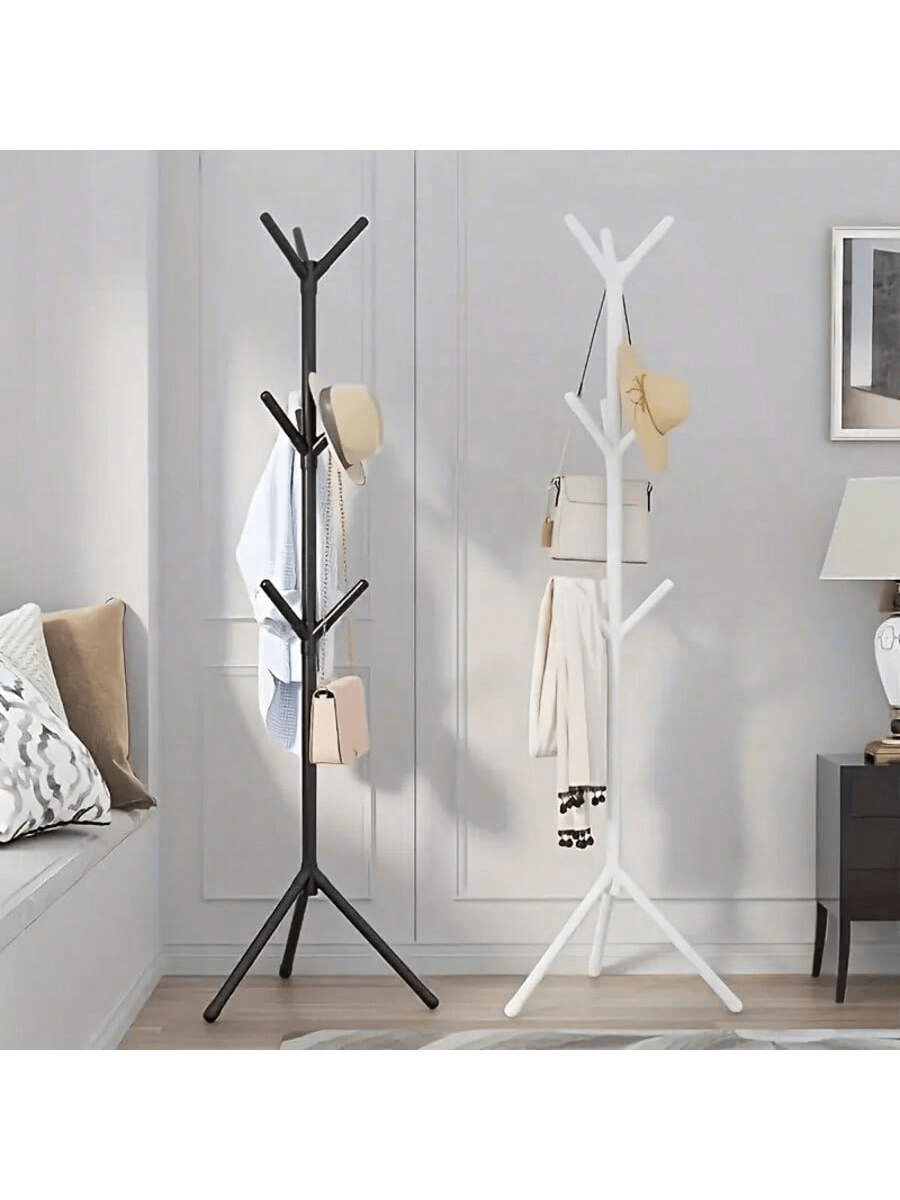 2025 6-Hook Minimalist Garment Rack - Plastic Material, Suitable For Indoor Decor To Hang Light Items, Lightweight Coat Rack, Suitable For Hanging Light Clothes, Hats, Bags, Coat Rack, Garment Rack, Quick Installation