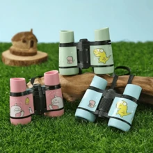 1个卡通可爱高清双筒望远镜，恐龙造型，4倍放大倍率，30毫米物镜，是户外探险和自然探索的理想之选。 - 彩色 - 查看 6
