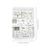 1套可爱迷你订书机套装，手持式和便携式，返校，返校，学校用品 - 白色 - 查看 3