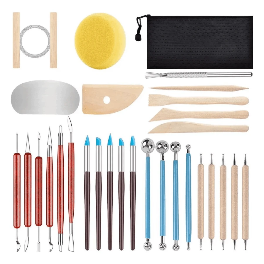 30-Piece Ceramic Sculpting Tool Kit - Multicolor - View 1