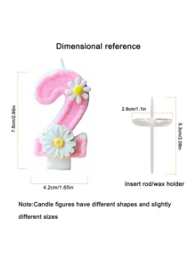 New Flower Decor 0-9 Number Candles, Birthday Cake Decorations, Party Candles, Atmosphere Party Supplies, Romantic Party Supplies, Birthday Candles, Personal Party, Graduation Party, Halloween, Christmas, Birthday Party, Etc. Cake Decorations, Baking Decorations, Creative Number Birthday Candles, Birthday Cake Decorative Candles, Valentine's Day Decorations, Suitable For 1-100 Years Old Birthday Party Cake Decorations