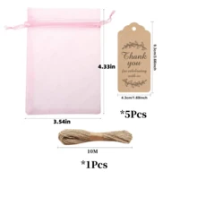 10-600 Pieces Of Mesh Bag With Thankyou Card, Organza Transparent Packaging Bag, Mesh Bag Gift Drawstring Bag, Thankou Card Packaging Label, Gift Thank-You Card, Suitable For Birthday Parties, Father's Day, Mother's Day, Wedding Parties, Graduation Ceremonies, Gender Disclosure Parties, Welcome Parties, Theme Parties, Retirement Parties, Graduation Parties, And Other Holiday Souvenir Packaging, Small Gift Decoration Bags