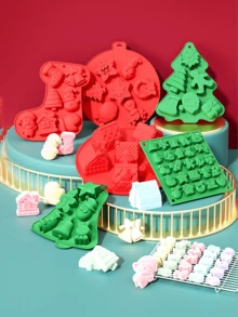 Christmas Silicone Cake Mold, Easy To Release And Durable Baking Mold, Suitable For Holiday Desserts, Essential For Holiday Kitchens, And Festive Atmosphere Decoration Christmas Christmas Decorations Christmas Pajamas Christmas Gifts Christmas Decor