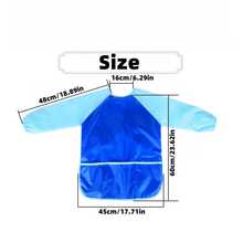 1 件绘画围裙、学生艺术绘画围兜、防水绘画围裙、长袖 M 码双面绘画罩衫、绘画和用餐围兜、艺术用品