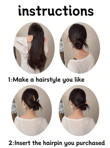 1个女士时尚简约优雅亚克力发夹，适合日常佩戴，可做发髻、盘发、发夹、发饰、发型设计，也可作为学习用品、发饰或头部配饰。