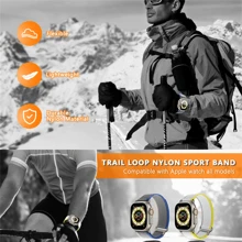 1 pieza Banda de bucle de sendero compatible con Apple Watch Ultra 2 Banda 49mm 45mm 44mm 42mm 41mm 40mm 38mm Compatible con Bandas Ultra/2 Mujeres Hombres, Correa de nailon resistente compatible con Apple Watch Series 9 8 7 6 5 4 3 2 SE, Ultra2/Ultra Strap