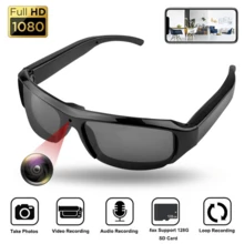 Smart Glasses Glasses 1080P HD Camera Suitable For Recording Life Short Video Recording Cycling Sports Seaside Camping Mountaineering Meeting - màu đen - Xem 1