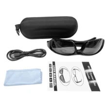 Smart Glasses Glasses 1080P HD Camera Suitable For Recording Life Short Video Recording Cycling Sports Seaside Camping Mountaineering Meeting - màu đen - Xem 10