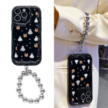 Set, 2-Piece Set, A Phone Case Printed With Exquisite Halloween Patterns + Lanyard, Suitable For Apple 11/12/13/14/15/16/16e /Pro /Plus/ProMax/MINI/ Suitable For Family, Friends, Children, Holiday Gifts, Birthday Gifts, Halloween Gifts, Christmas Gifts, Friends, Valentine's Day Love Gifts