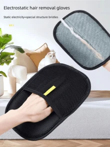 宠物静电双向刷毛，轻松去除猫毛、狗毛，解决与宠物互动后的小烦恼，宠物毛沙发、衣服地毯上的毛发都能轻松去除，去除猫毛、狗毛的毛发刮刀可反复使用。