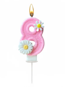 New Flower Decor 0-9 Number Candles, Birthday Cake Decorations, Party Candles, Atmosphere Party Supplies, Romantic Party Supplies, Birthday Candles, Personal Party, Graduation Party, Halloween, Christmas, Birthday Party, Etc. Cake Decorations, Baking Decorations, Creative Number Birthday Candles, Birthday Cake Decorative Candles, Valentine's Day Decorations, Suitable For 1-100 Years Old Birthday Party Cake Decorations