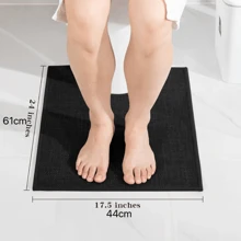 Ultra-Thin Linen Bath Mat, Absorbent And Non-Slip Bathroom Mat