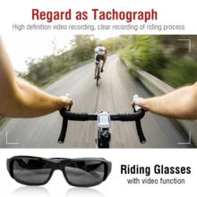 Smart Glasses Glasses 1080P HD Camera Suitable For Recording Life Short Video Recording Cycling Sports Seaside Camping Mountaineering Meeting - màu đen - Xem 5