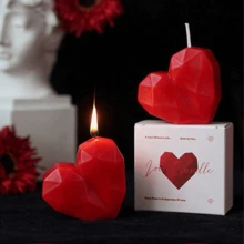 1pc Candle Candle Fragrance Atmosphere Gift Gift Handmade Emotional Valentine,Room Decor,Gifts Birthday Graduation - Red - View 15