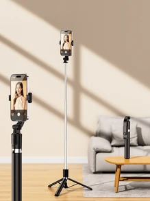 170cm/67inch Selfie Stick Tripod, With Fill Light, Extendable Aluminum Tripod With Bluetooth Remote, Compatible With IPhone And Android Smartphones, Perfect For Travel, Vlog, Video And Photo-With Fill Light For Summer Vacation, Travel, Outdoor Activities, Live Streaming, Stable Recording