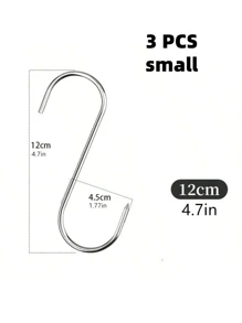 20pcs/10pcs Stainless Steel 304 Small/Medium/Large Smoked Meat Hooks, Suitable For Smoking, Hunting, Processing, Widely Used - Multicolor - View 12