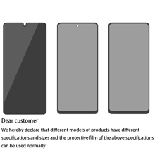 2片装OPPO手机隐私屏幕保护膜，全覆盖防窥钢化玻璃屏幕保护膜，日常、办公和居家使用必备屏幕保护，防水、防震、防摔、防刮、防指纹 - 黑色 - 查看 10