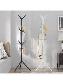 2025 6-Hook Minimalist Garment Rack - Plastic Material, Suitable For Indoor Decor To Hang Light Small Items, Lightweight Coat Rack, Suitable For Hanging Light Clothes, Hats, Bags, Coat Rack, Garment Rack, Quick Installation
