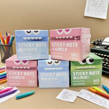 105 Pcs Pearlescent Transparent Sticky Notes With Storage Box | Cute Multicolored Pull-Out Design For Note-Taking, Journaling, Planning | Kawaii Memo Pads, Page Tabs | Office & School Supplies, Desk Organizer Accessories, Back To School Supplies, Gift Ideas For Students