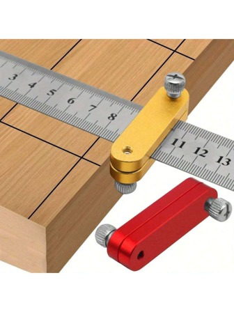 Escuadra de carpintero, regla de ángulo recto de combinación, bloque de posicionamiento de regla, límite de posicionamiento de ajuste, medidor de marcado de línea para carpintería, herramienta de medición para carpintería