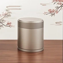 1pc/2pcs Chinese Tinplate Container, Matcha Powder Cans, Tea Sealed Small Cans, Universal Packaging Round Cans, Small Tea Cans With Lids - Multicolor - View 2