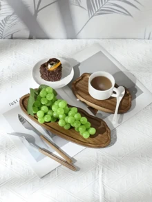 1/2 tacki z drewna akacjowego, taca drewniana, taca drewniana Creative Cloud, taca na orzeszki ziemne, taca na zastawę stołową, wielofunkcyjna taca drewniana do wielu scen, przekąska, chleb, kawa, ciasto owocowe, taca drewniana, odpowiednia do kuchni, salonu na świeżym powietrzu, restauracji, gwiazda/księżyc/latarnia na Walentynki