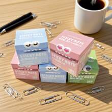 105 Pcs Pearlescent Transparent Sticky Notes With Storage Box | Cute Multicolored Pull-Out Design For Note-Taking, Journaling, Planning | Kawaii Memo Pads, Page Tabs | Office & School Supplies, Desk Organizer Accessories, Back To School Supplies, Gift Ideas For Students