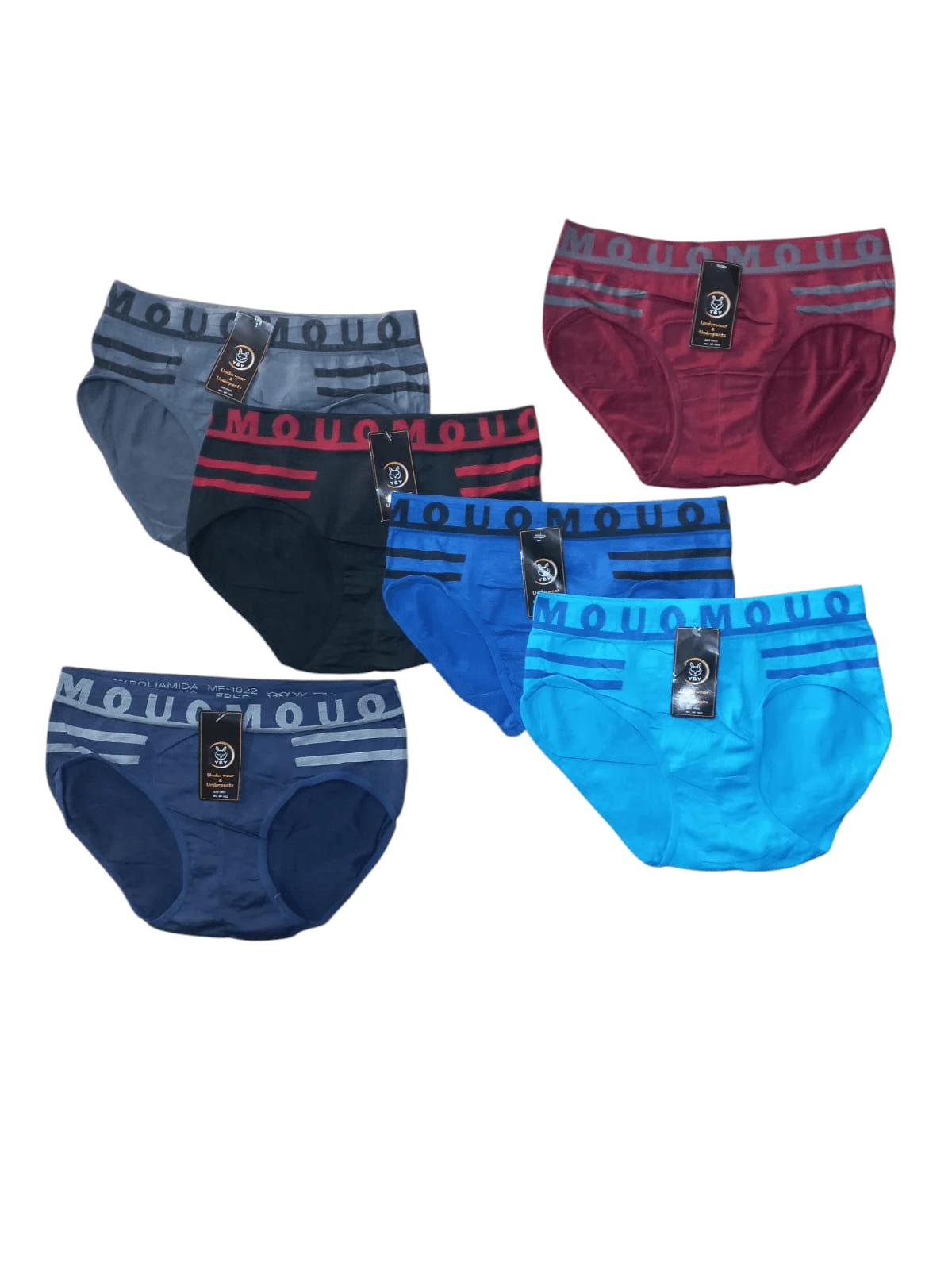 6 Piezas De Calzoncillo De Microfibra Tipo Trusa, Para Caballero. Unitalla. Los Colores Y Modelos Se Envian Al Azar, Dependiendo Inventario - Multicolor - Ver 1