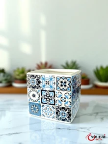 Porcelain Vase 11 Cm - Blue 01 - View 1