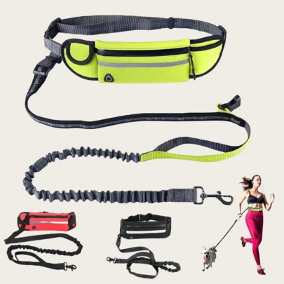 1 Pc Sports Waist Bag Leash High Elastic Anti Impact Tactical Waist For Outdoor Running Walking Dog Leash Pet Supplies