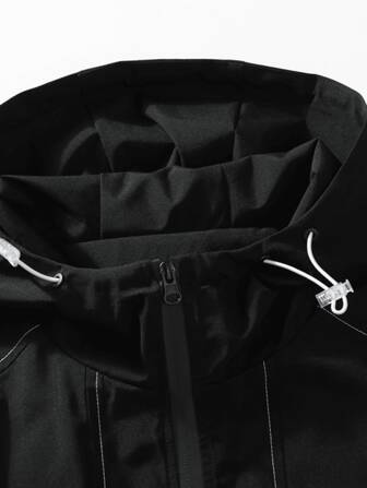 Boyfriend Style Men's Sport Jacket, Outdoor Waterproof Multi-Zipper Windbreaker Coat Gym Clothes Boyfriend Style Men