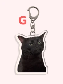 1 件可爱亚克力黑猫钥匙扣、指甲猫钥匙扣/美女猫钥匙扣/蝴蝶结猫钥匙扣/战士猫钥匙扣/淘气猫钥匙扣。非常适合男朋友、女朋友、家庭成员、友谊钥匙扣/女士钥匙扣/包包挂饰/钥匙扣汽车配件学校哥特 Y2k 万圣节配饰教师节圣诞节礼物创意