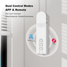 1 Zigbee Roller Blinds Motor With Modern White APP Control (Need To Bring Your Own Zigbee Gateway) With Multiple Rollers To Adapt To Various Curtains, Suitable For Living Rooms, Bedrooms, Study Rooms, And Bathrooms. It Can Be Used As A Holiday Gift And Is Suitable For Various Scenes.
