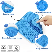 2pcs Lick Mat + Scraper For Dogs, Dog Lick Mat With Suction Cups, Dog Food Mat And Slow Feeder Cat Bowl For Dog Anxiety Relief, Dog Enrichment Toys For Dog Bathing Station