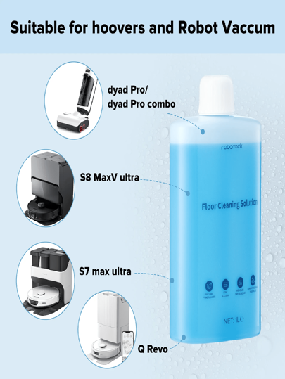 Roborock Vloer Cleaning Detergent Multi Surface Cleaner Solution S8 MaxV Ultra, S7 Revo Series, Saros 10/10R, S5, S6, S5MAX, S6MAX, T6, T7, T7PRO, S7, S7MAX, S7+, G10S, G10SPRO, U10, A10PLUS Robots view 7