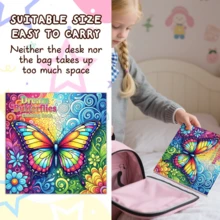 1 本梦幻蝴蝶涂色书，适合成人和青少年，24 页（珠光封面），升级加厚纸张，是放松身心、节日和生日礼物的理想之选，艺术感十足的简约插图，适合经验丰富的涂色者，也是完美的学习用品、返校 DIY 绘画书、儿童艺术教育玩具（随机附赠 5 张贴纸）。 - 20x20cm 24pages - 查看 5