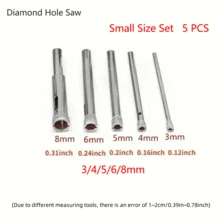 Set 15 Mata Bor Baja Kecepatan Tinggi Berlapis Berlian, Alat Listrik Tahan Lama untuk Pengeboran Kaca, Keramik, Ubin, Marmer, Pemotongan Presisi 3mm hingga 50mm, Tepi Halus, Tahan Aus, Cocok untuk Perbaikan Rumah DIY, Instalasi, Kamar Mandi, Dapur, Proyek Konstruksi - MultiWarna - View 16