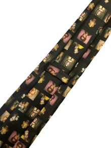 1pc Unisex Cyberpunk Subculture Portrait Graphic Necktie, Fashionable & Stylish - Multicolor - View 4